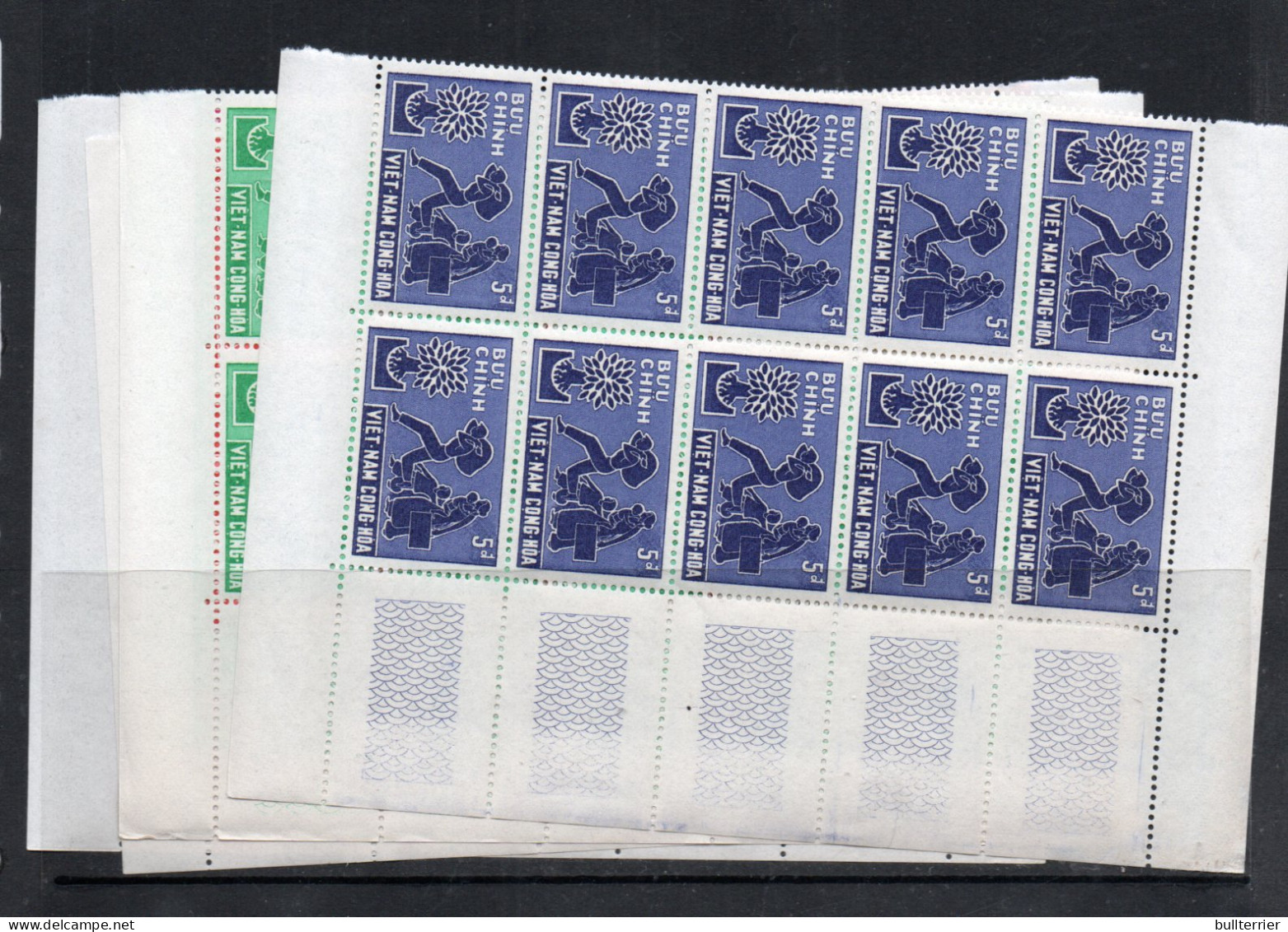 VIETNAM  (SOUTH ) - 1960 REFUGEE YEAR SET OF 4 IN BLOCKS OF 10 MNH , SG CAT £48+ - Vietnam