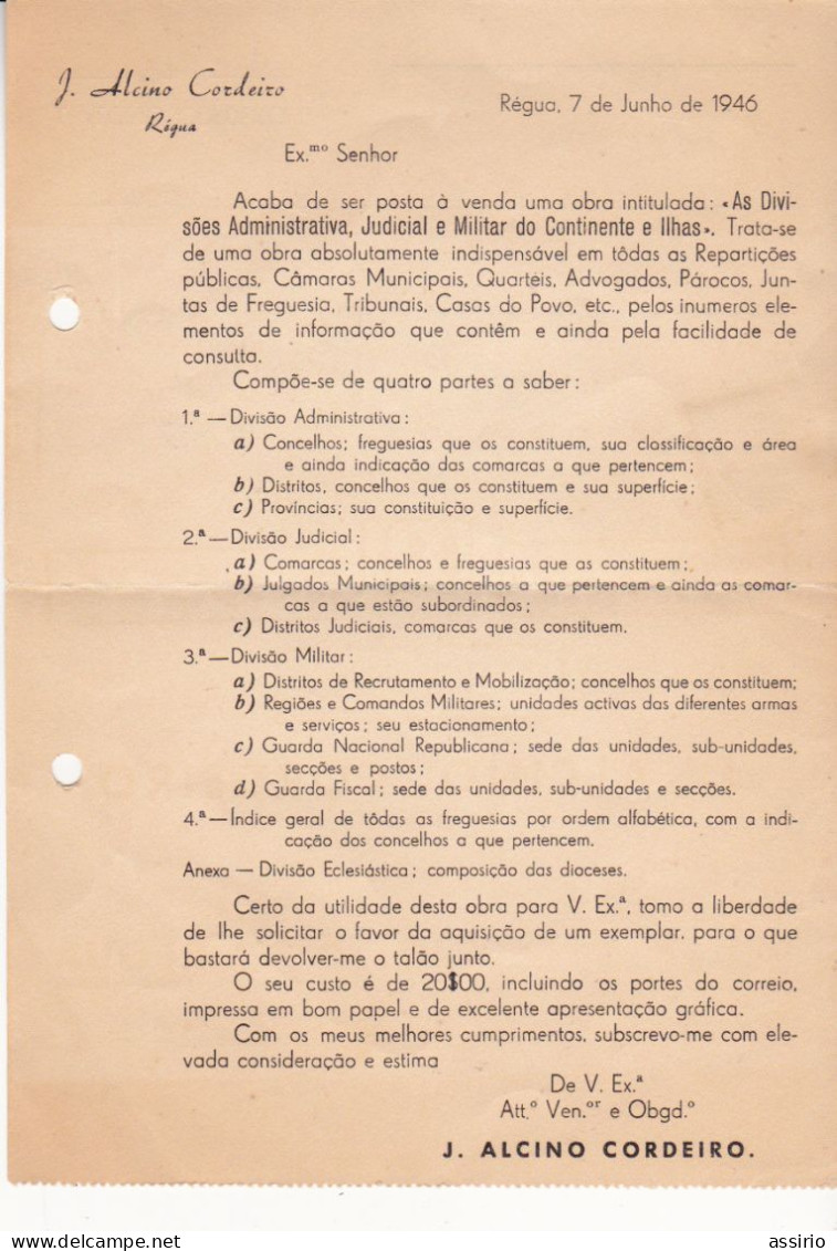 Portugal  -Carta Postal   -Régua  -Golegã - Marcophilie