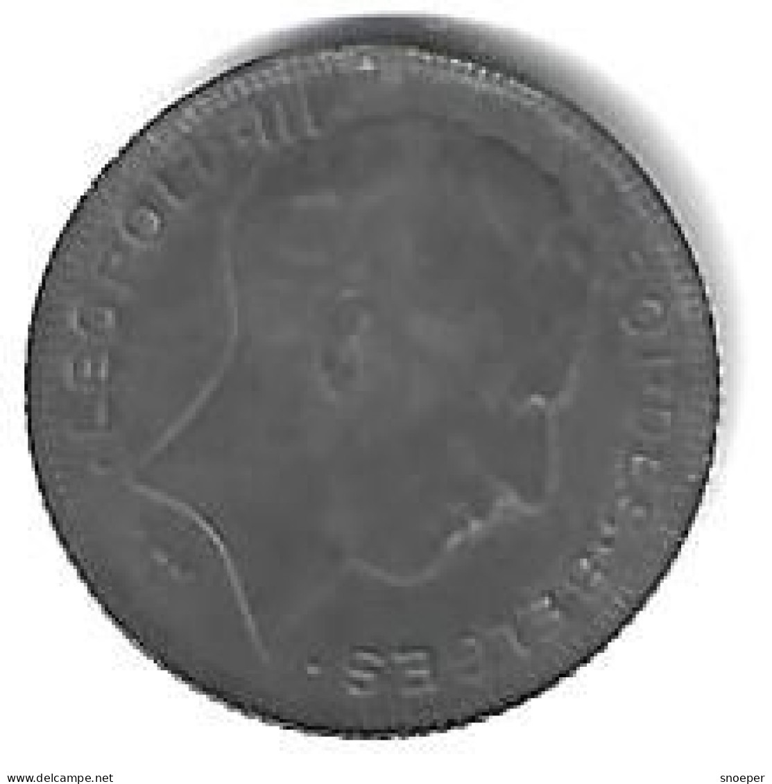 Belguim  Leopold III  5 Francs  1943 French    Xf !!! - 5 Francs