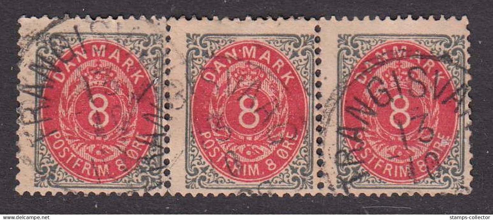 FAROE ISLAND. 1887/88. 3 STRIPE, Pragt Cancel TRANGISVAAG 13.1o.88. Very Scare. Low Startprice - Färöer Inseln