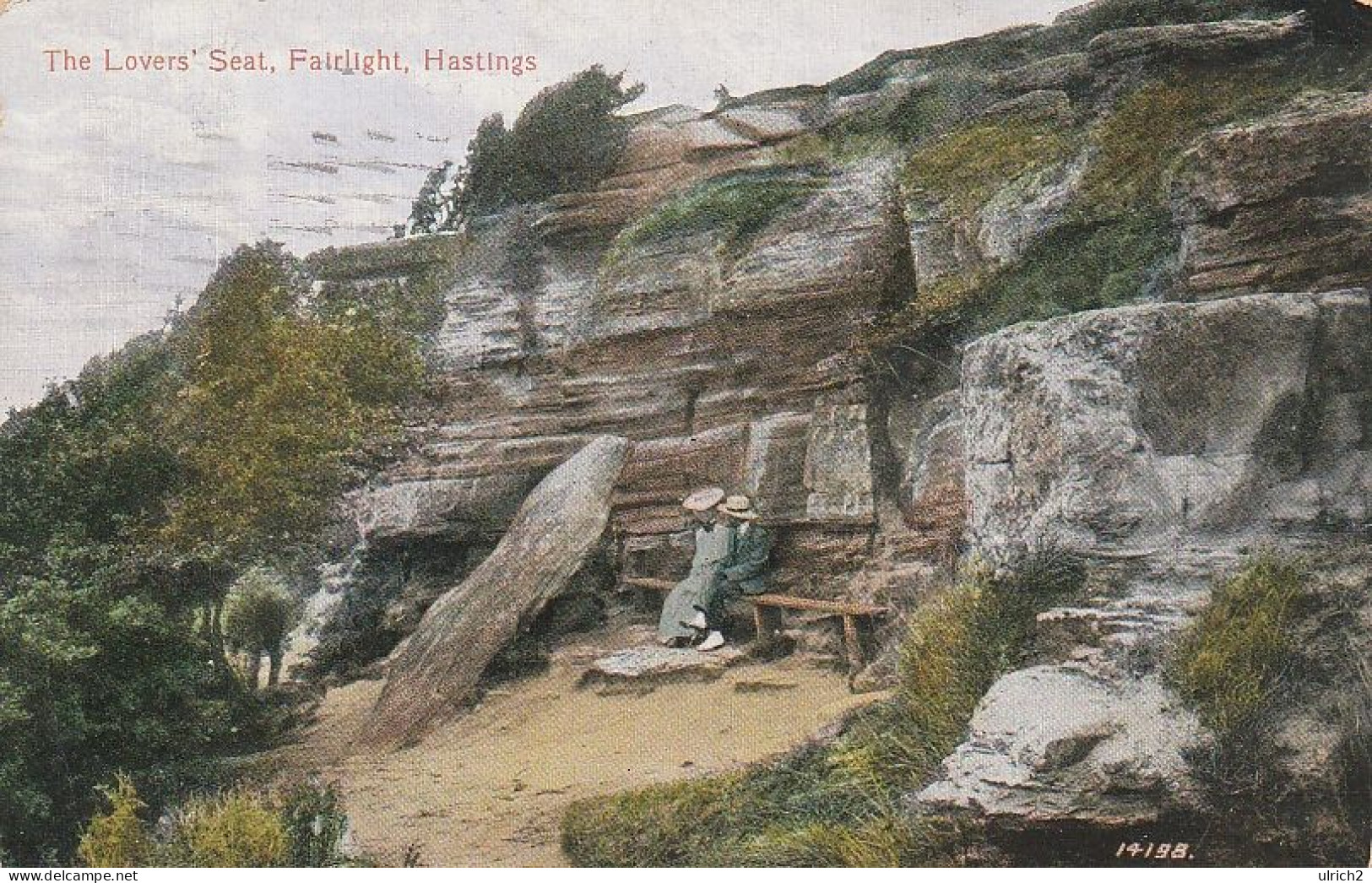 AK Hastings - Fairlight - The Lovers's Seat - 1915 (68534) - Hastings