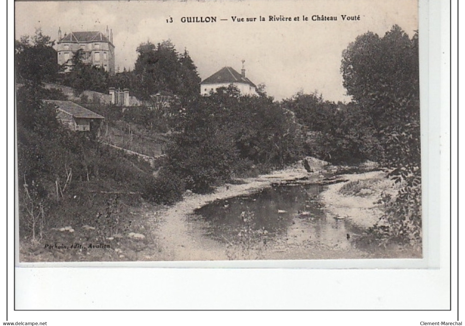 GUILLON - Vue Sur La Rivière Et Le Château Voûté - Très Bon état - Guillon