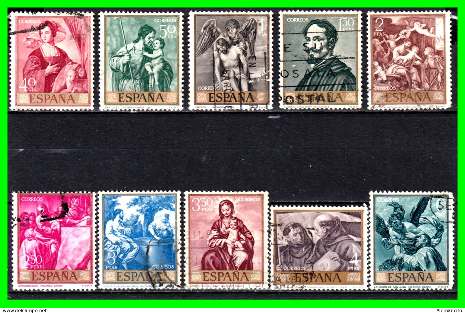 ESPAÑA.-  SELLOS AÑO 1969  - ALONSO CANO .- SERIE - Used Stamps