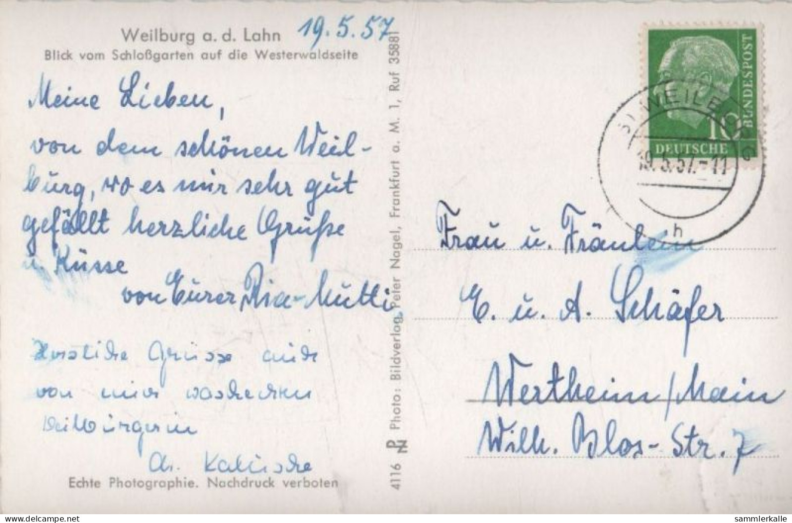 111593 - Weilburg - Blick Vom Schlossgarten - Weilburg