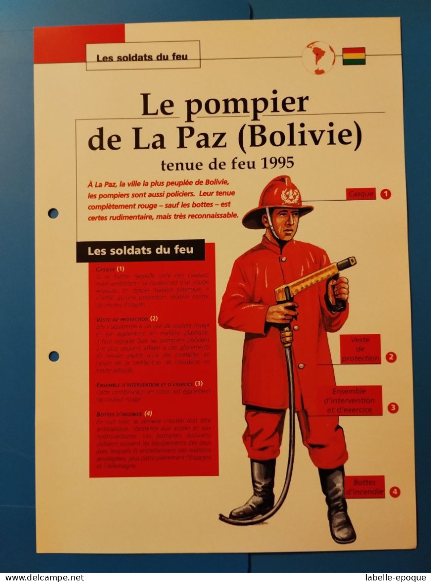 Soldat Du Feu Del Prado N°31 Pompier De La Paz (Bolivie) - Soldats De Plomb