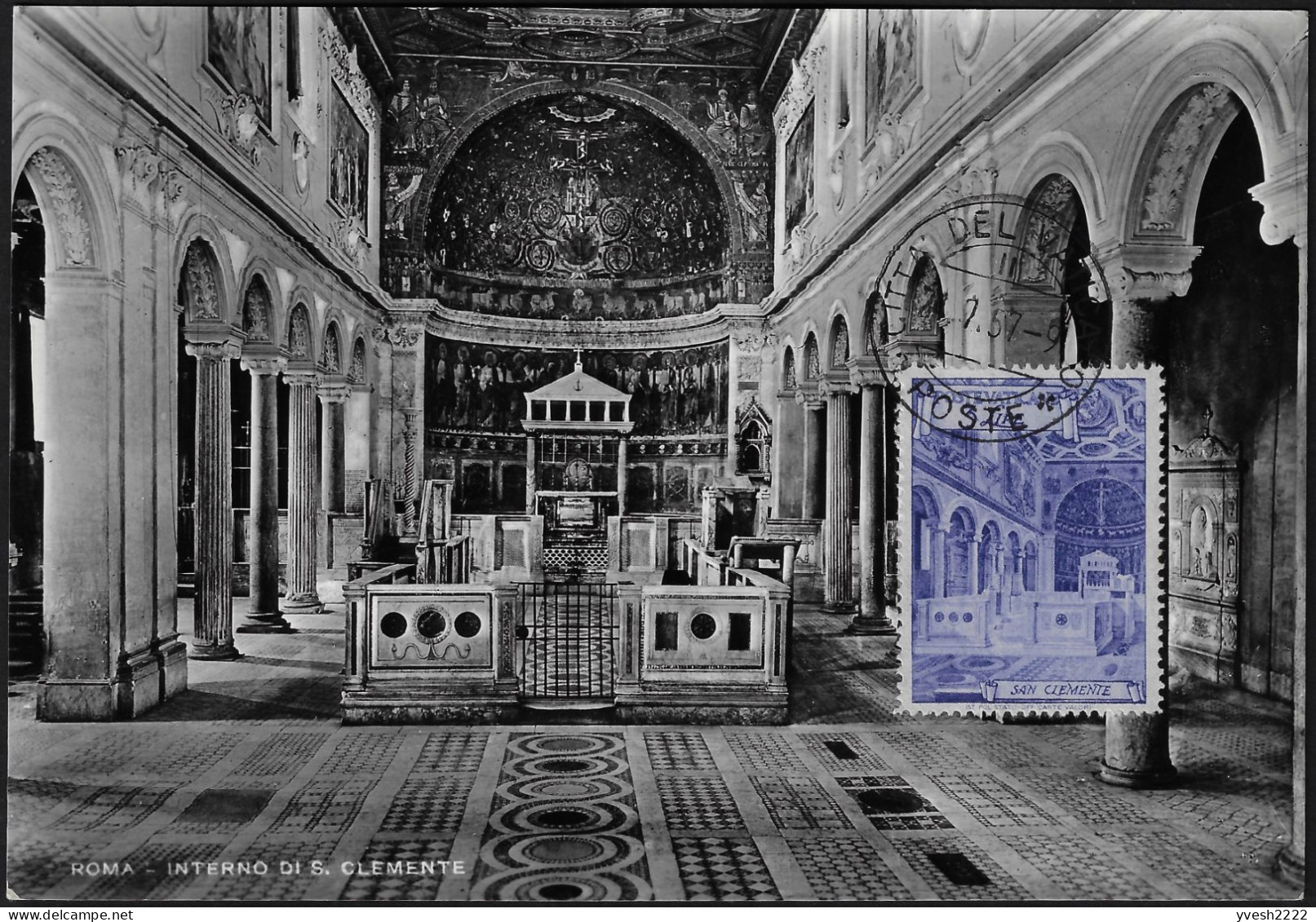 Vatican 1949 Y&T 141 Sur Carte Maximum. Basilique Saint-Clément-du-Latran - Churches & Cathedrals