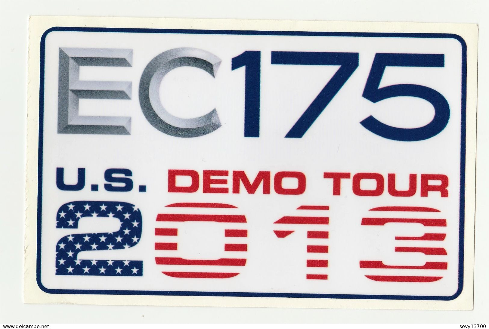 Airbus Hélicoptère EC 175 - U.S. Demo Tour 2013 - Autocollant De La Tournée Américaine - Helicopters