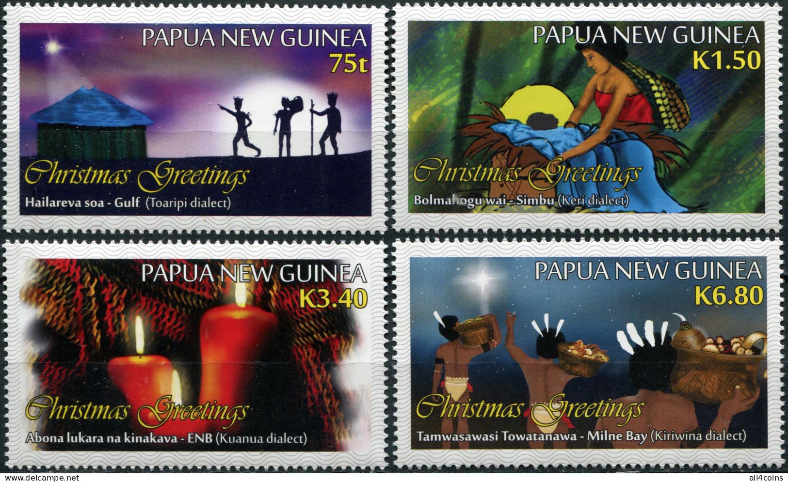 Papua New Guinea 2017. Christmas 2017 (MNH OG) Set Of 4 Stamps - Papua New Guinea