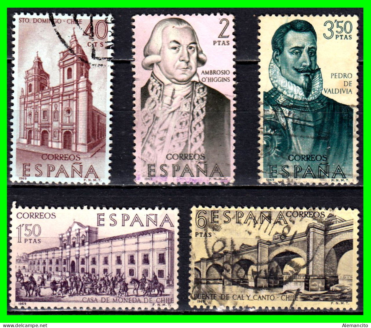 ESPAÑA.-  SELLOS AÑOS 1969 -. FORJADORES DE AMERICA .- SERIE .- - Used Stamps