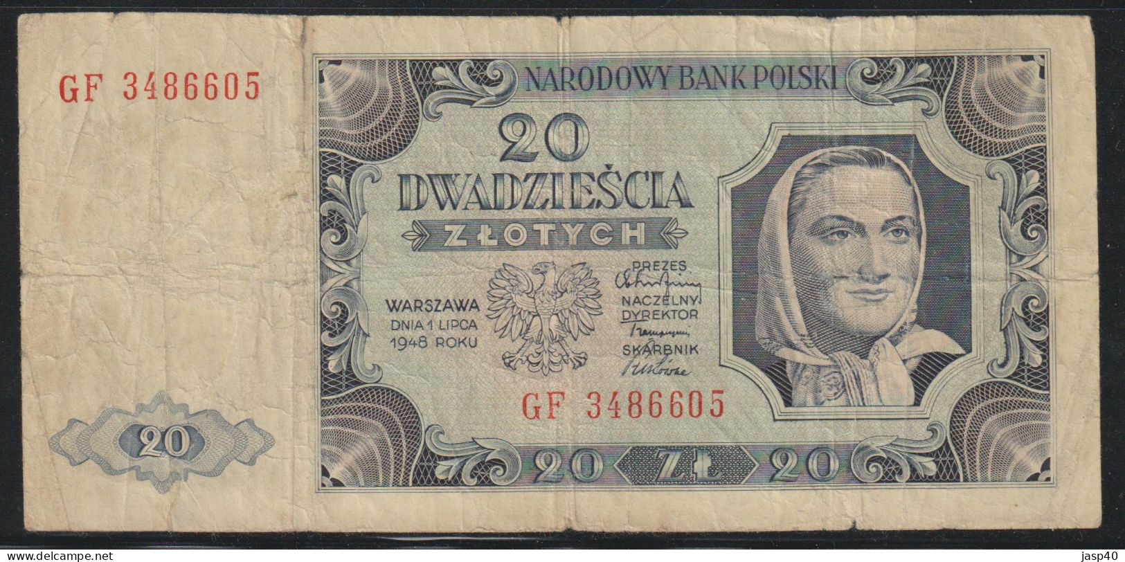 POLONIA - 20 ZLOT DE 1948 - Poland