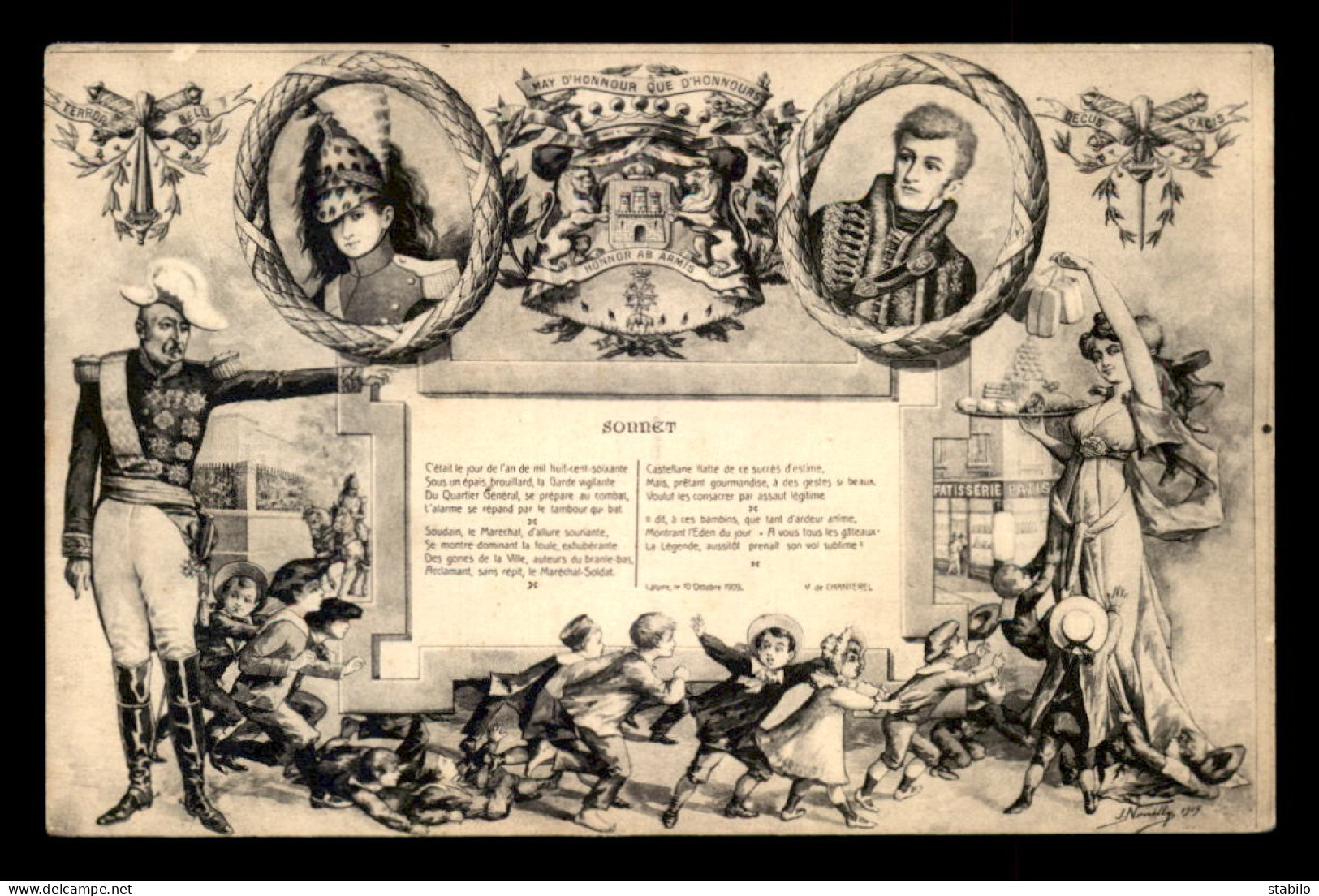 69 - CALUIRE - SONNET DE V. DE CHANTEREL DU 10 OCTOBRE 1909 - Caluire Et Cuire