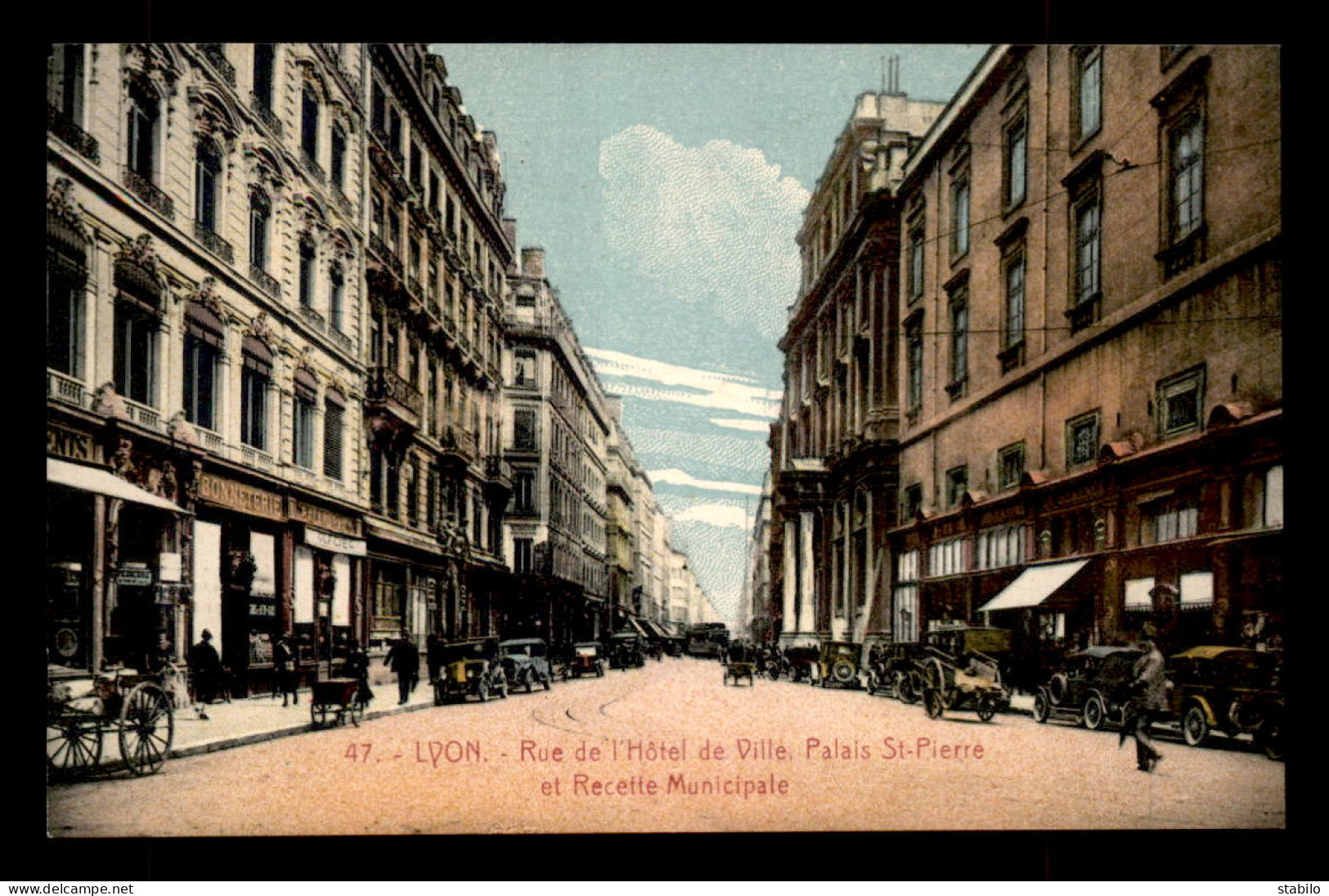 69 - LYON - RUE DE L'HOTEL DE VILLE - CARTE COLORISEE - Lyon 4