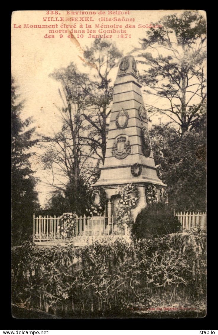 GUERRE DE 1870 - VILLERSEXEL (HAUTE-SAONE) - MONUMENT AUX MORTS - Villersexel