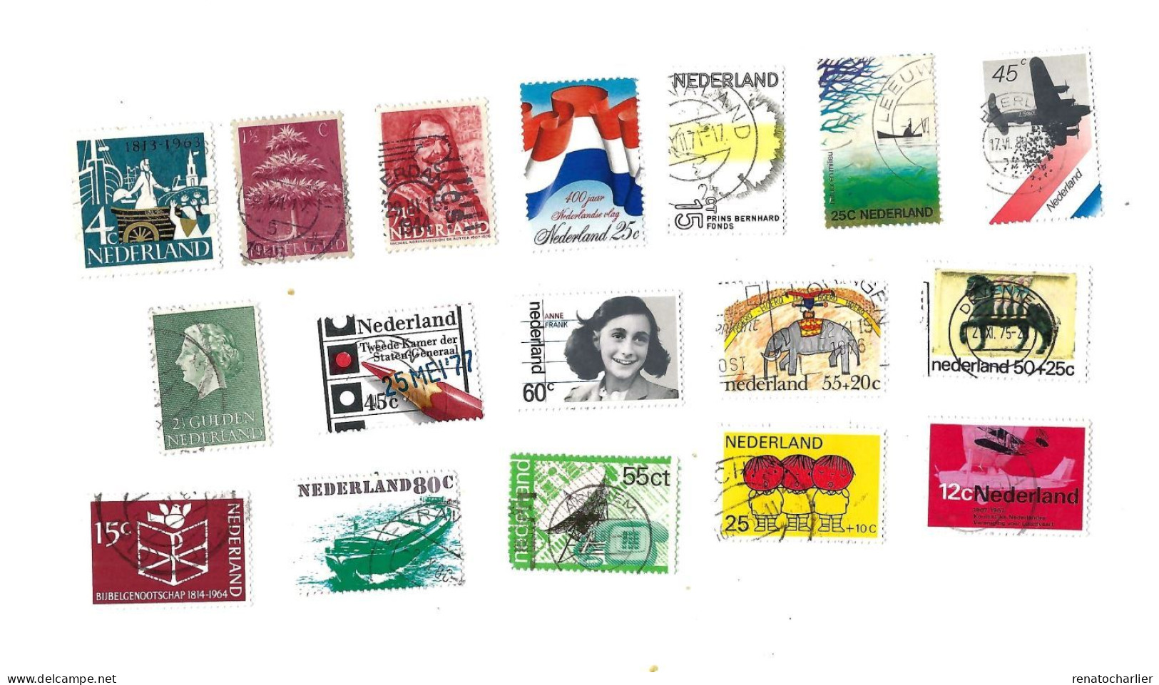 Collection De 100 Timbres  Oblitérés. - Collections