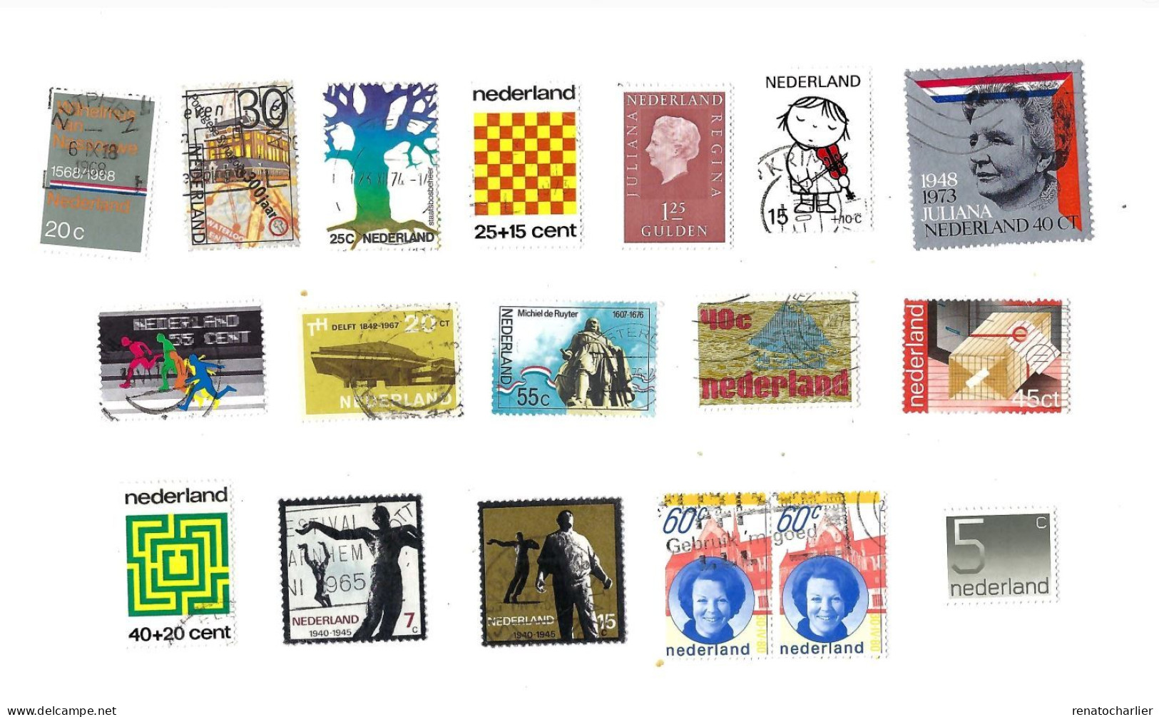 Collection De 100 Timbres  Oblitérés. - Colecciones Completas