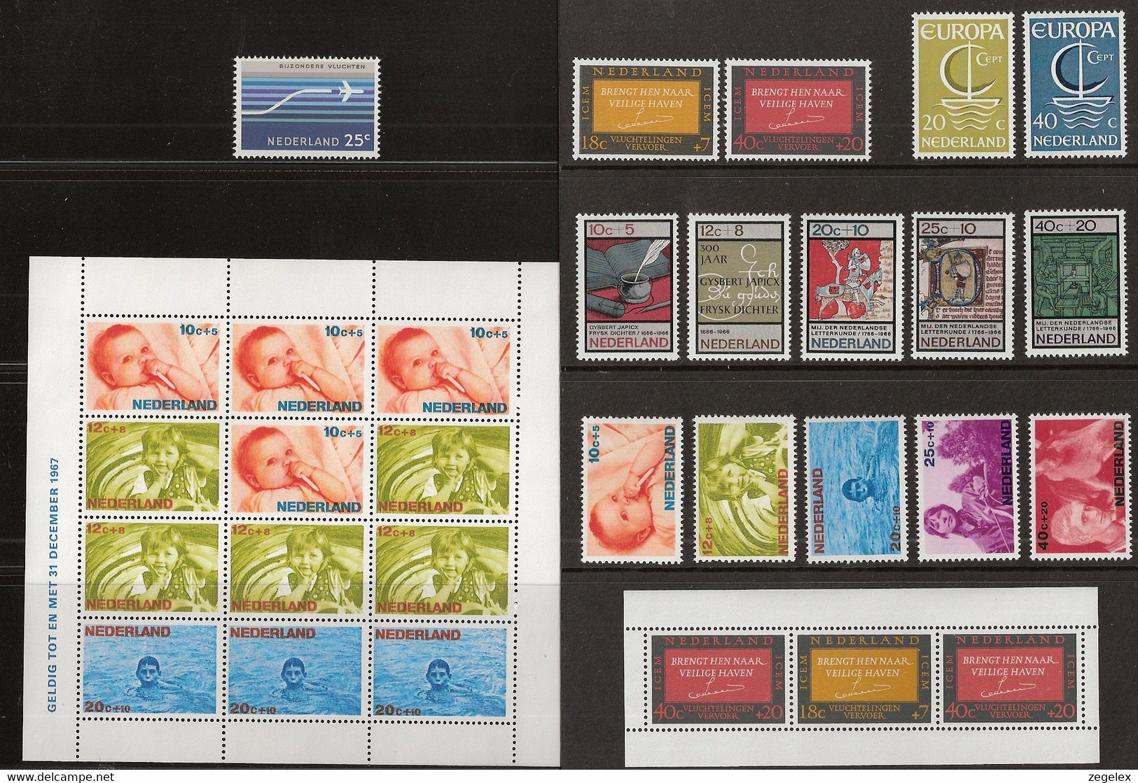 1966 Jaargang Nederland NVPH 856-875 Complete And Luchtpost 15. Postfris/MNH** - Full Years