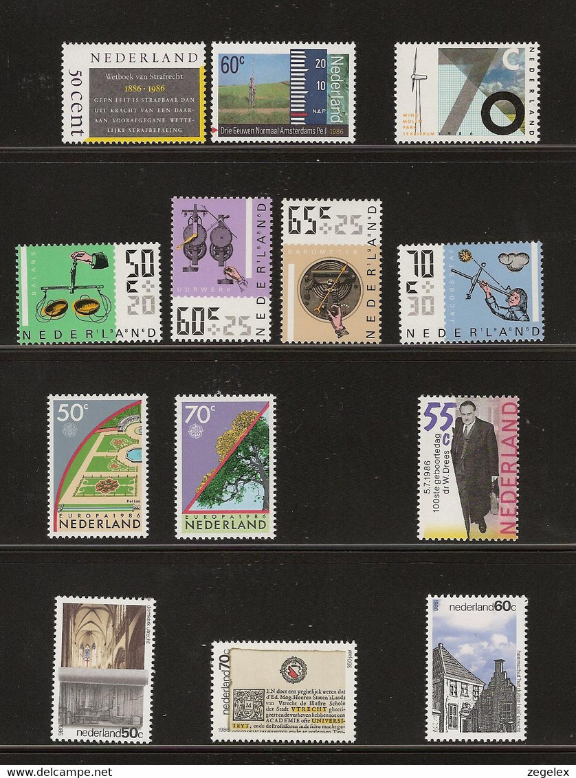 1986 Jaarcollectie PTT Post Postfris/MNH** - Années Complètes