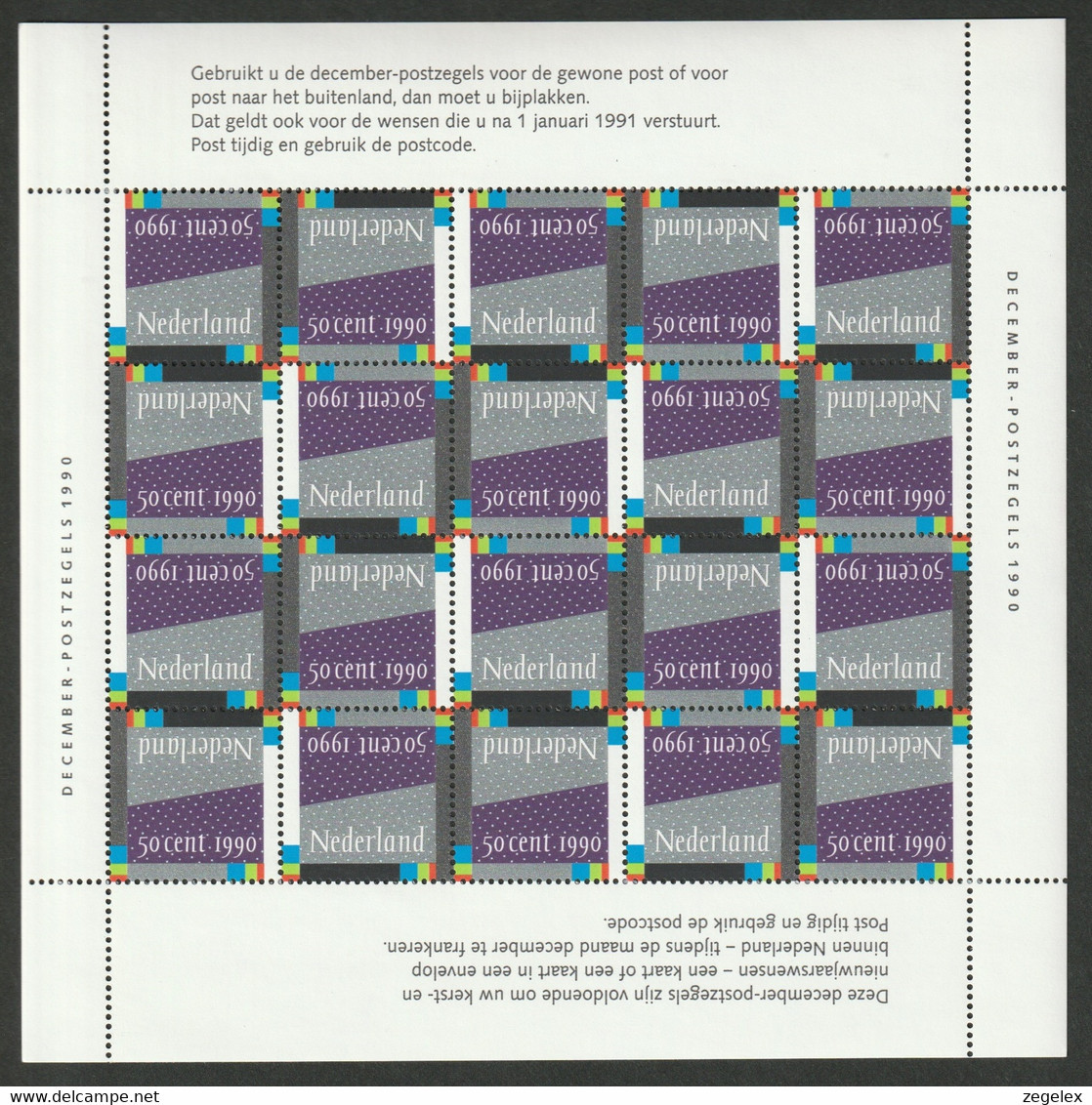 1990 Jaargang Nederland + DECEMBER Sheet. Postfris/MNH** - Full Years