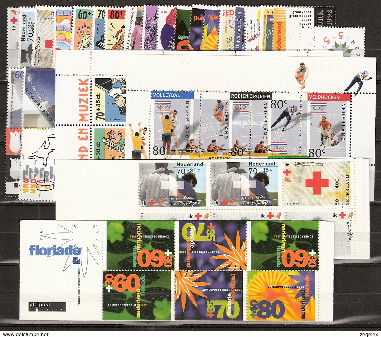 1992 Jaargang Nederland + December Sheet.  Postfris/MNH** - Komplette Jahrgänge