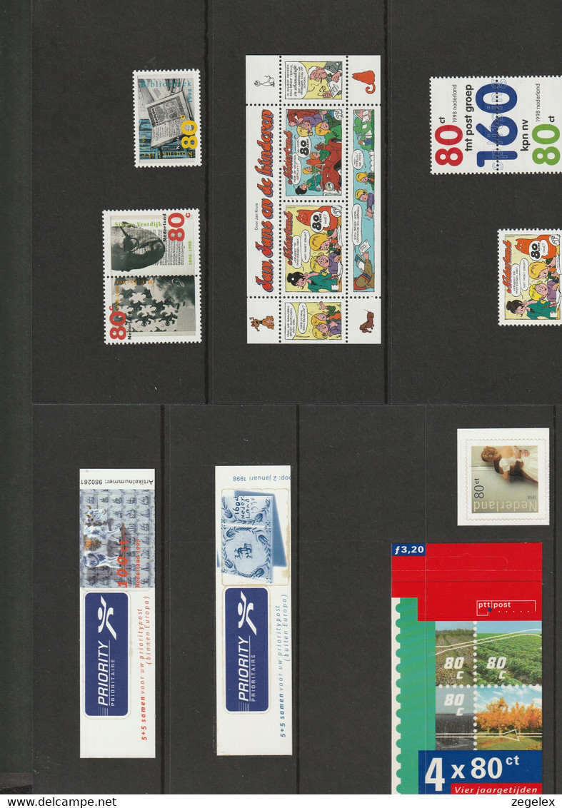 1998 Jaargang Nederland Postfris/MNH** Including December Sheet - Années Complètes