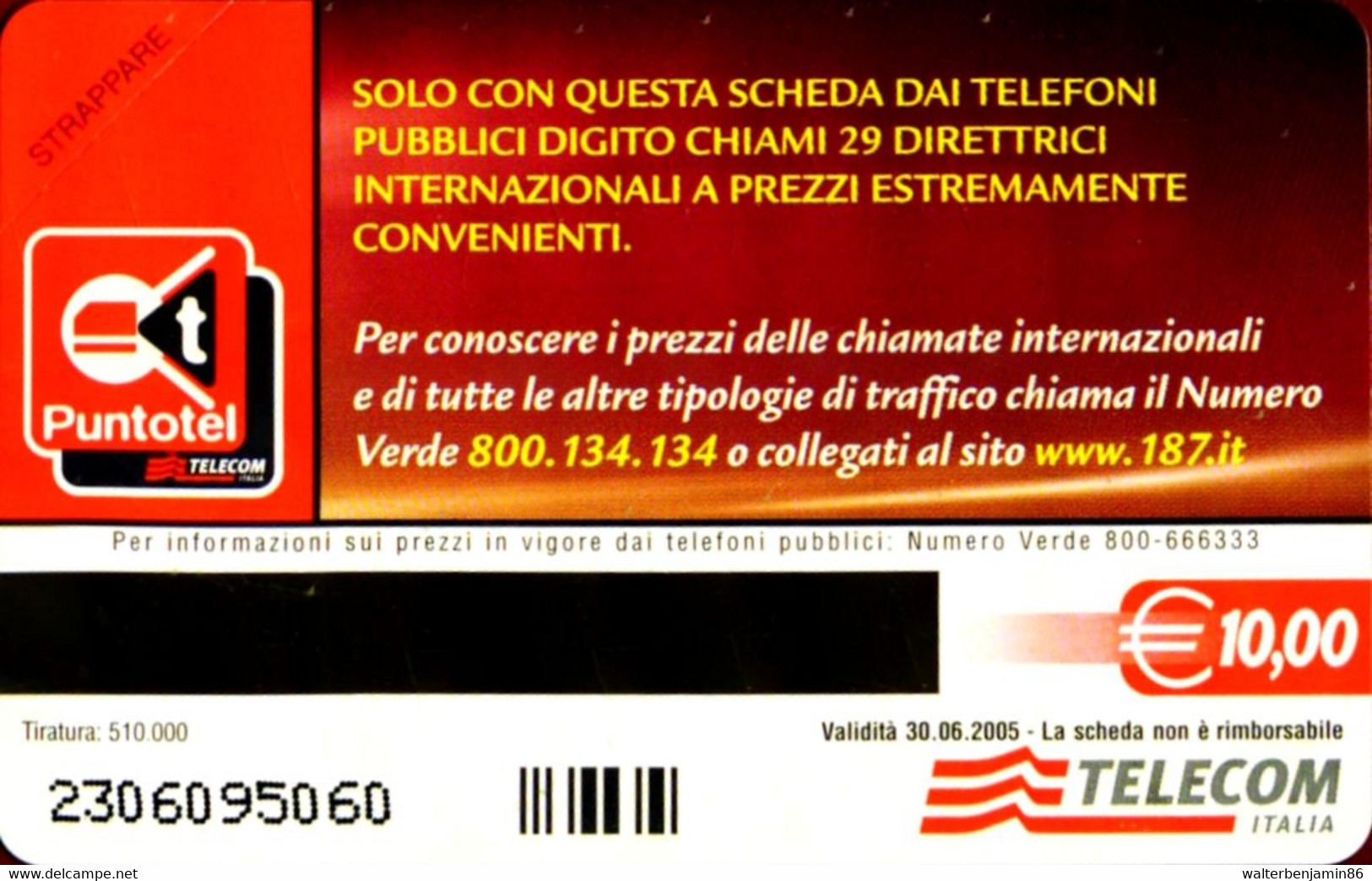 G 1828 330 C&C 3949 SCHEDA TELEFONICA NUOVA MAGNETIZZATA MYLAND CARD 30.06.2005 - Public Special Or Commemorative