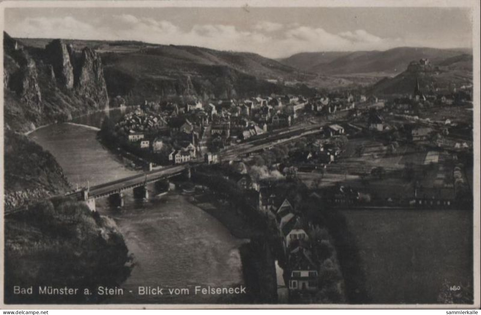 62168 - Bad Münster Am Stein - Blick Vom Felseneck - 1930 - Bad Münster A. Stein - Ebernburg