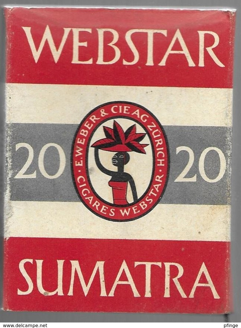 Ancien Paquet Vide En Carton De 20 Cigarettes Webstar Sumatra - Etuis à Cigarettes Vides