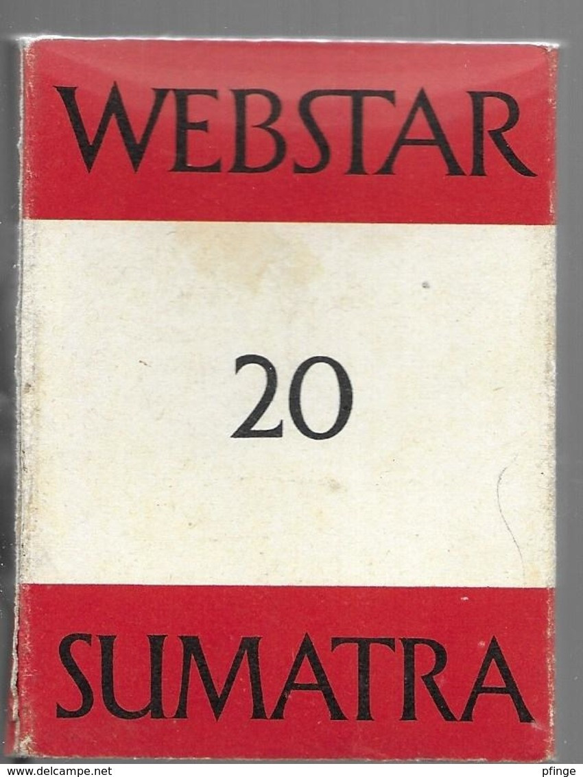 Ancien Paquet Vide En Carton De 20 Cigarettes Webstar Sumatra - Etuis à Cigarettes Vides