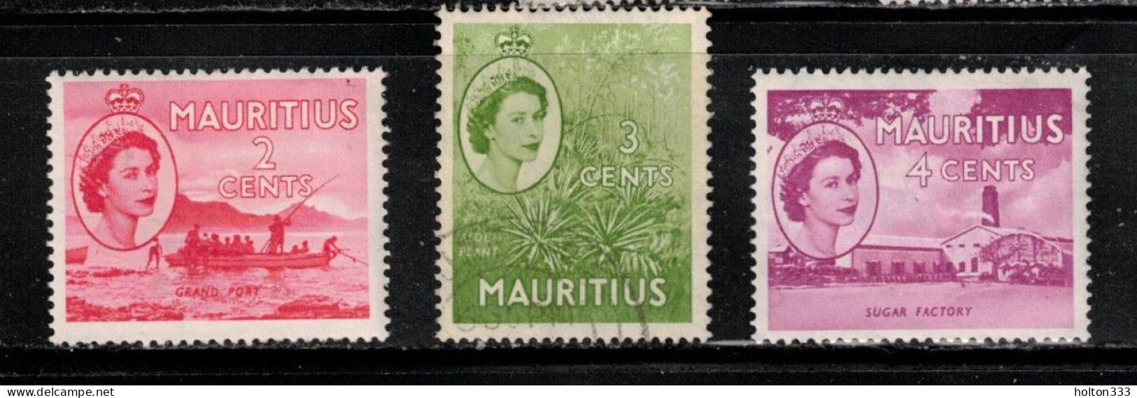 MAURITIUS Scott # 251-3 MH - QEII & Various Scenes - Mauritius (...-1967)