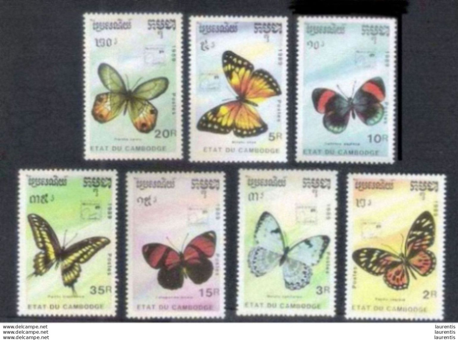 783  Butterflies - Papillons - Cambodge Yv 997-02 - MNH - 1,85 . - Papillons