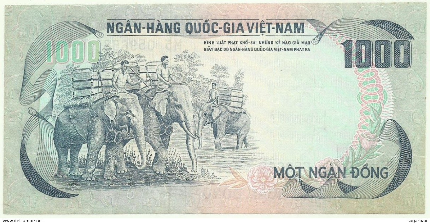 SOUTH VIET NAM - 1000 DONG - ND ( 1972 ) - P 34 - Unc. - SÉRIE M5 - VIETNAM - 1.000 - Vietnam