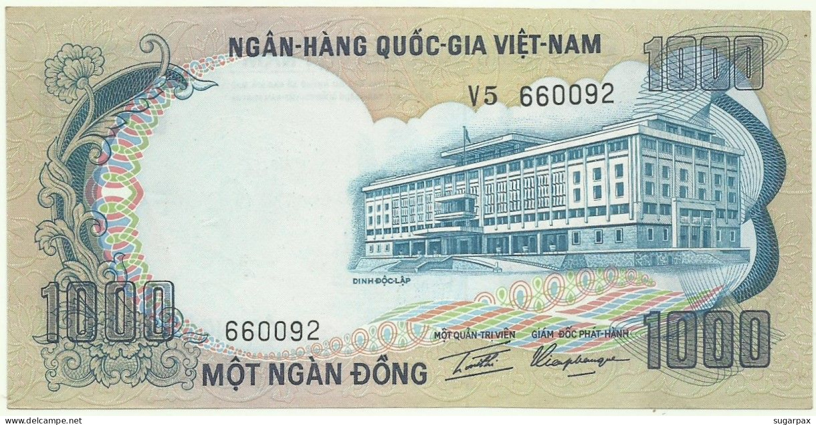 SOUTH VIET NAM - 1000 DONG - ND ( 1972 ) - P 34 - AUnc. - SÉRIE V5 - VIETNAM - 1.000 - Viêt-Nam