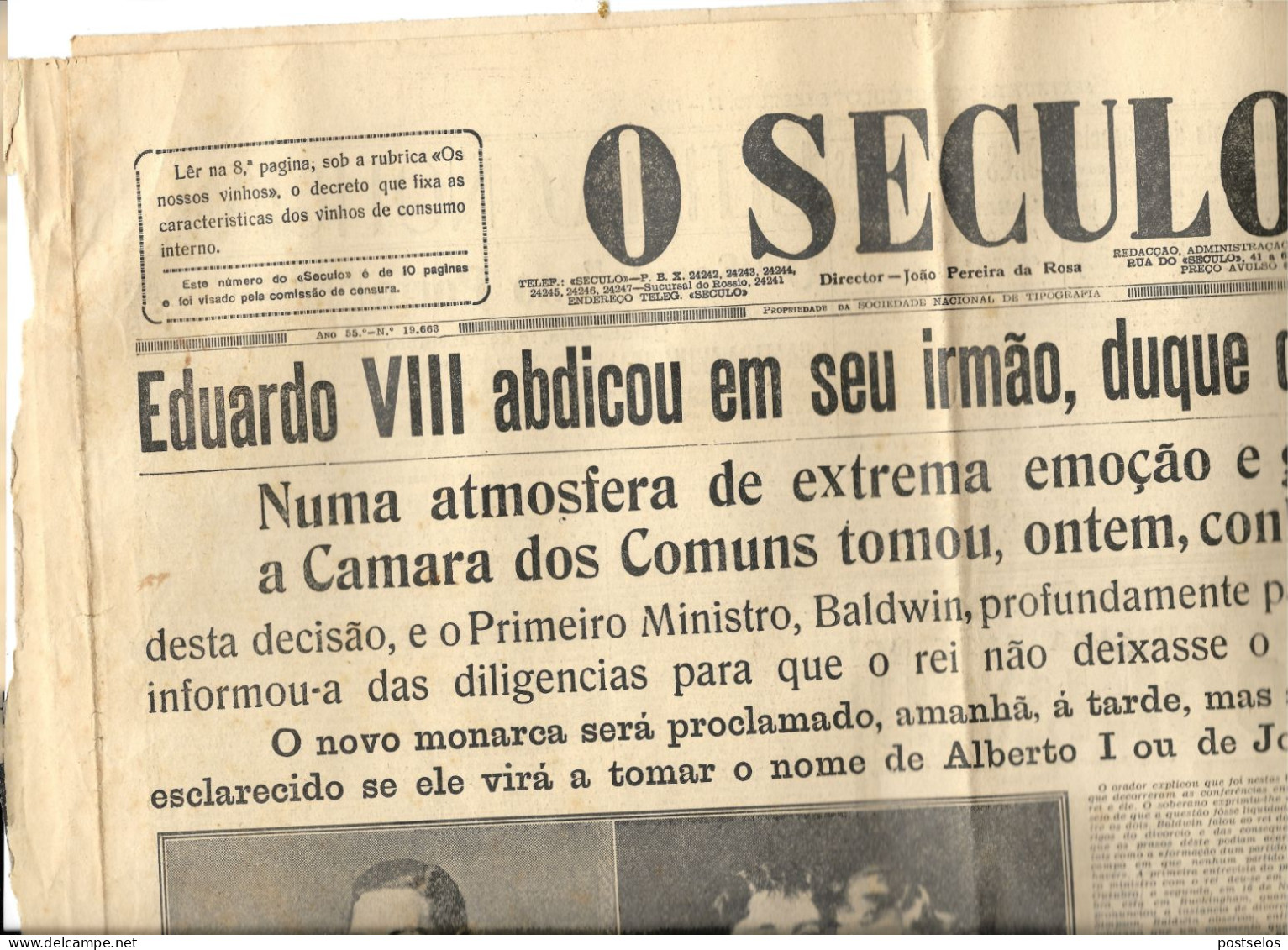 Jornal Noticias  + o Século + Primeiro de Janeiro