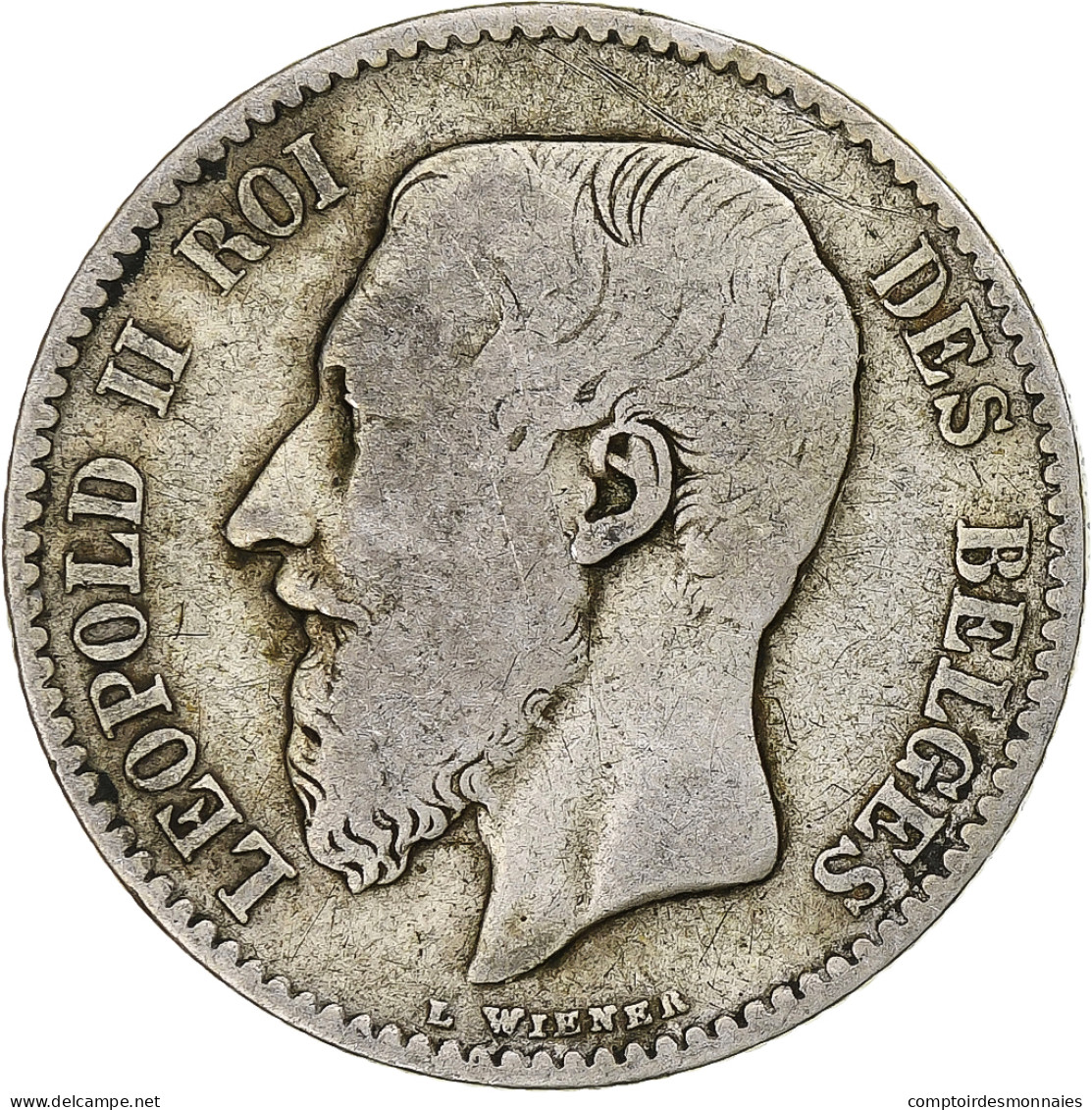 Belgique, Leopold II, Franc, 1886, Bruxelles, Argent, TB, KM:28 - 1 Frank