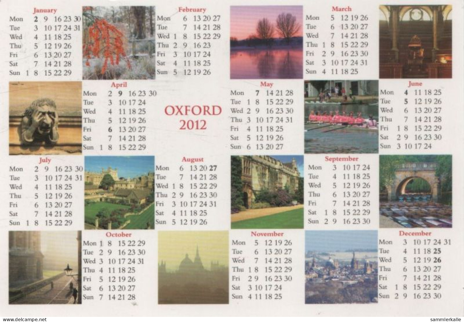 9000631 - Oxford - Grossbritannien - Kalender - Oxford