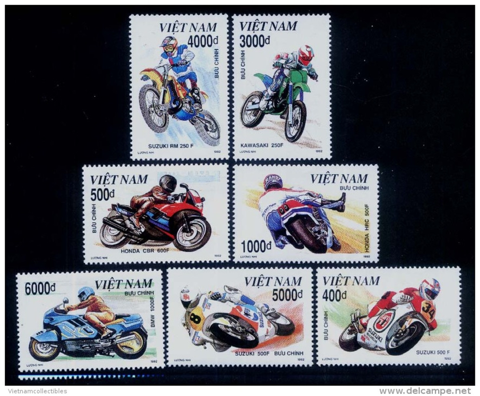 Vietnam Viet Nam MNH Perf Stamps 1992 : Racing Motorbike / Suzuki / Honda / Kawasaki (Ms640) - Vietnam