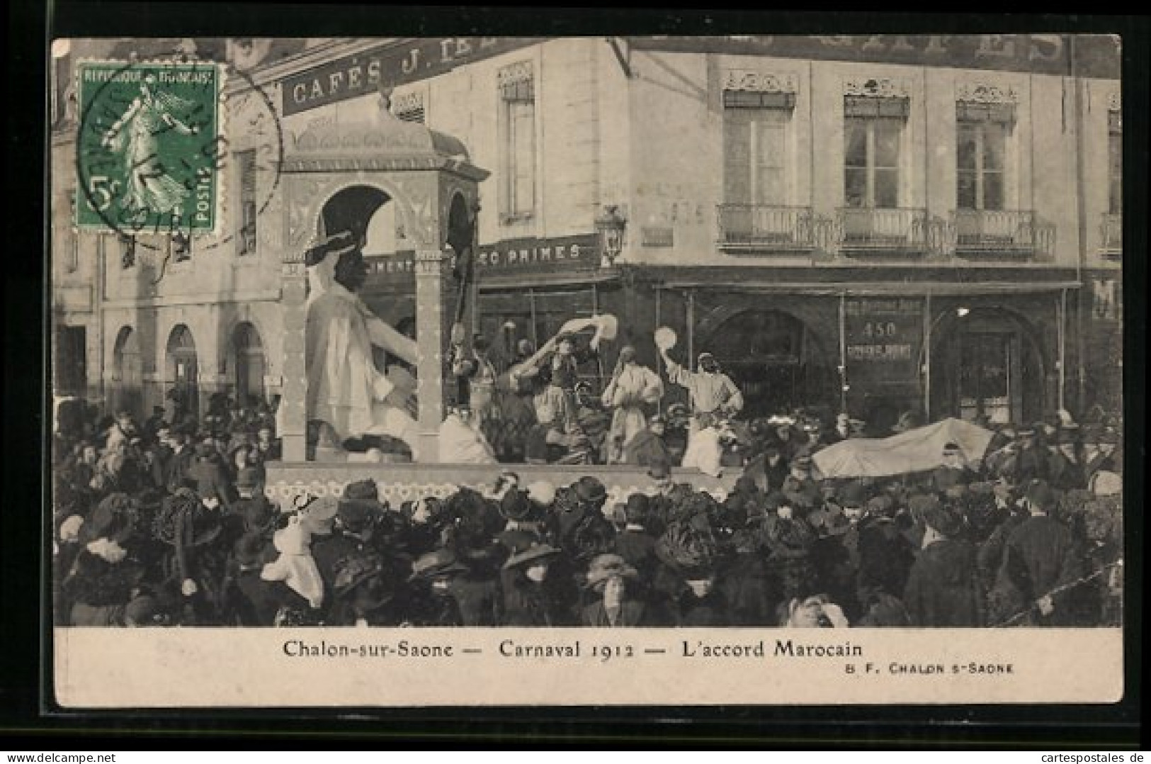 AK Chalon-sur-Saone, Carnaval 1912, L`accord Marocain, Fasching  - Carnaval