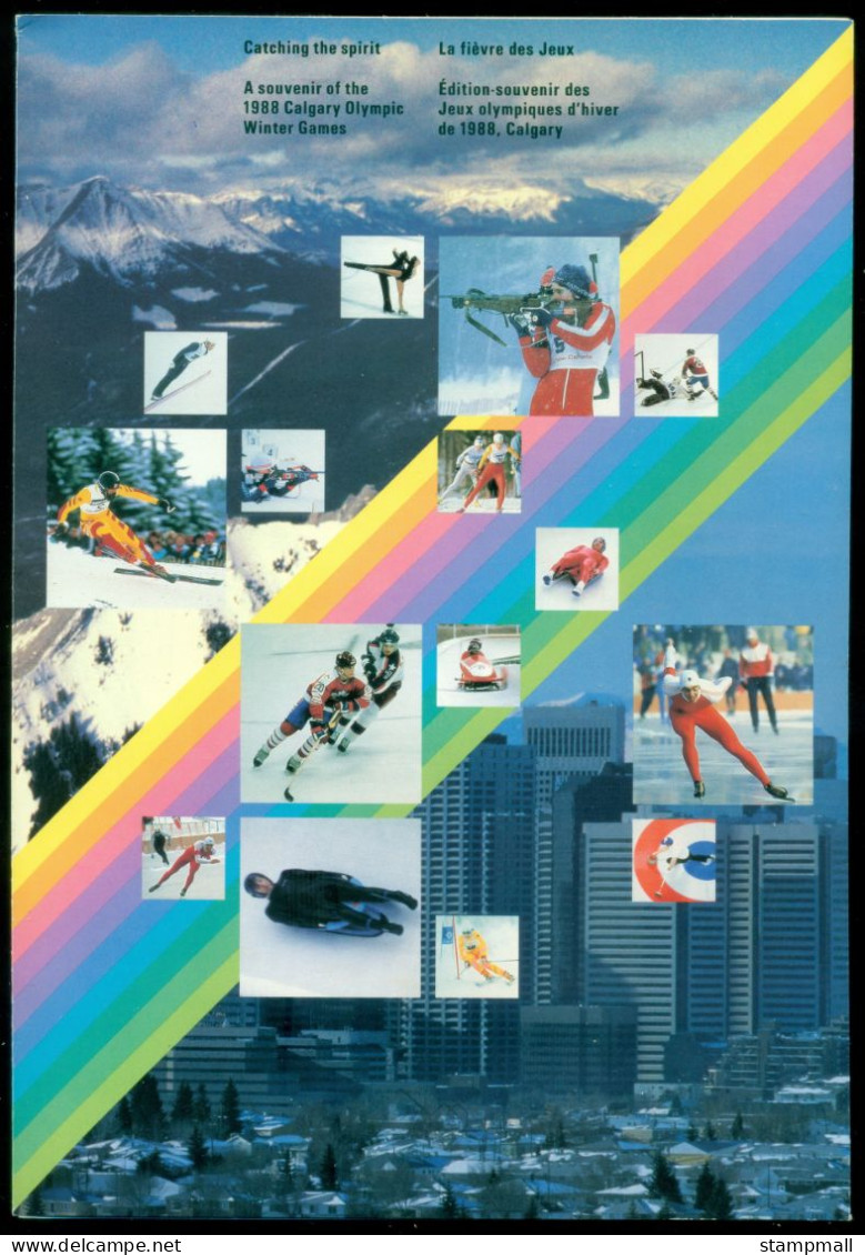 Canada 1988 Winter Olympics Souvenir Folder (XL) - Jahressätze Der Kanad. Post