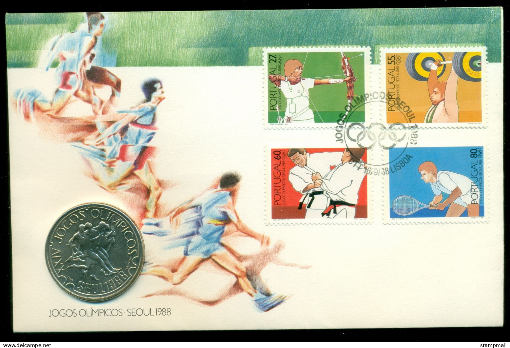 Portugal 1988 Summer Olympics Seoul PNC(XL) - FDC