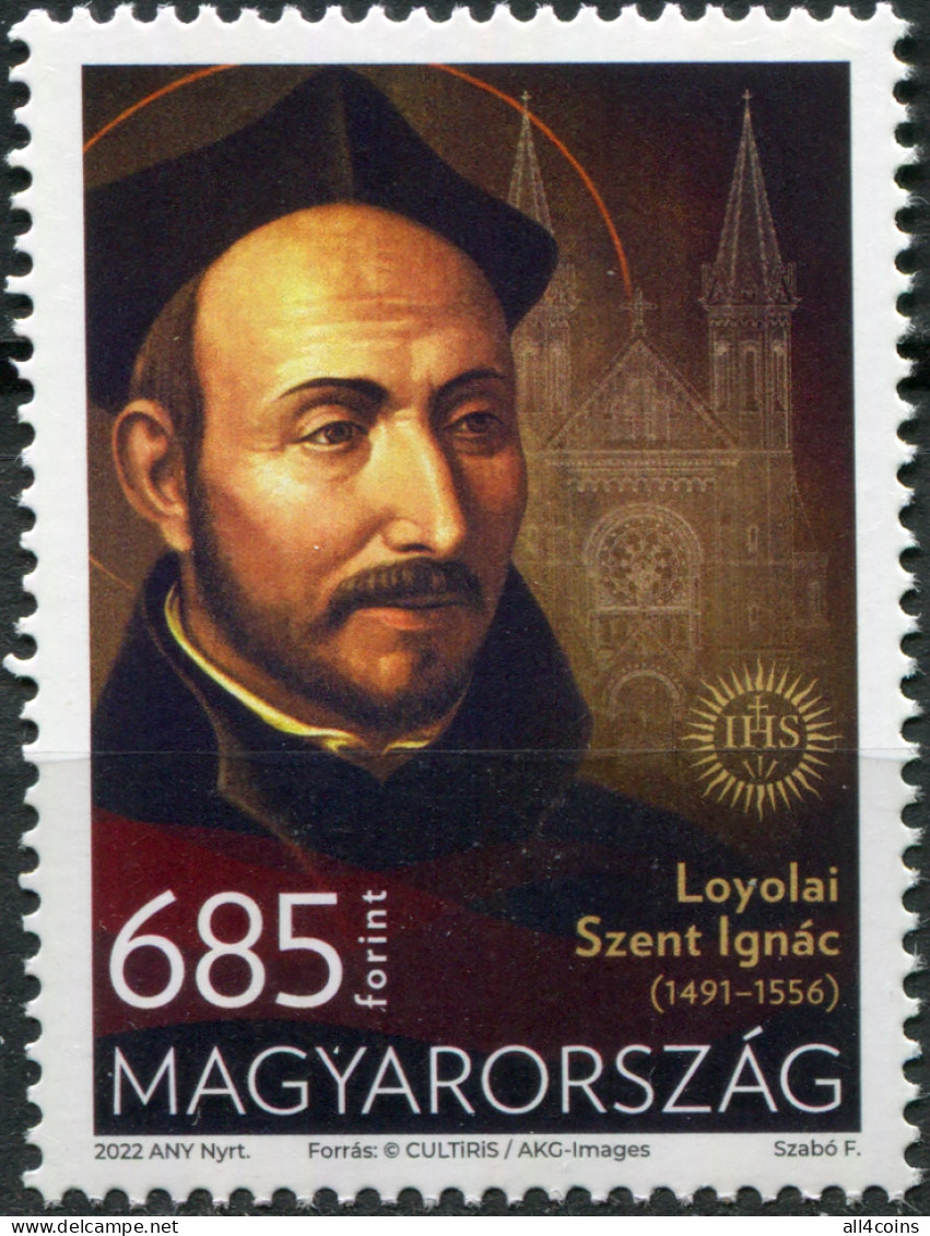Hungary 2022. Canonization Of St. Ignatius Of Loyola (MNH OG) Stamp - Ungebraucht