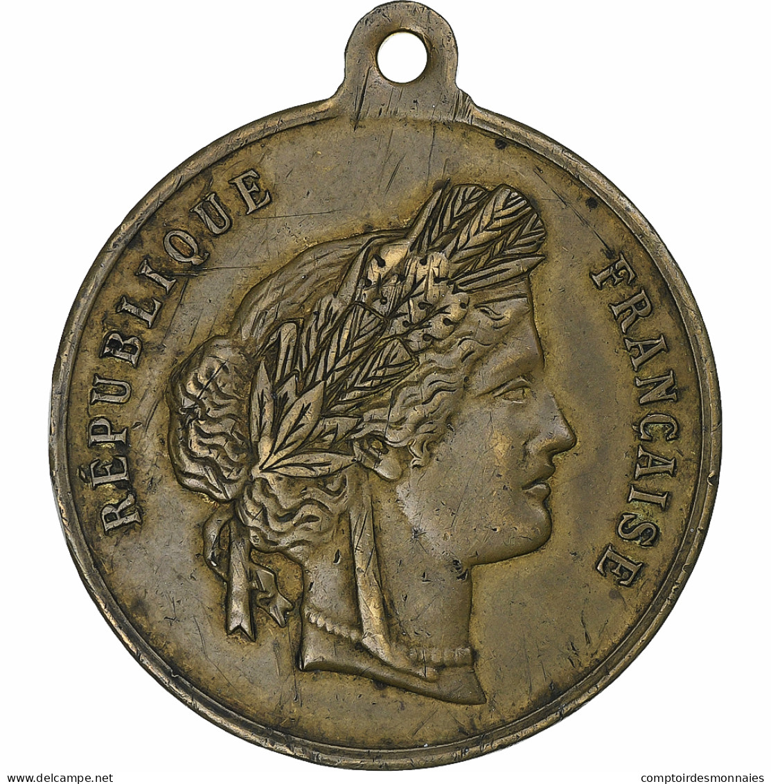 France, Médaille, Fête Nationale, 1880, Laiton, TTB+ - Other & Unclassified