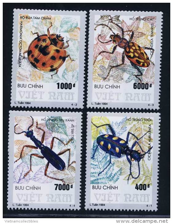 Vietnam Viet Nam MNH Perf Stamps 1994 : Beetles / Insect (Ms688) - Vietnam