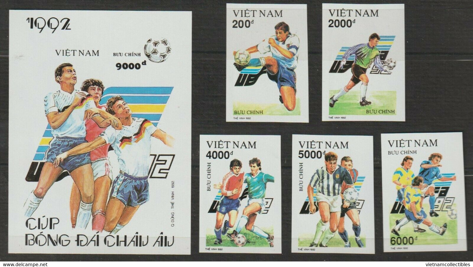 Vietnam Viet Nam MNH Imperf Stamps & SS 1992 : European Euro Football Cup (Ms643) - Vietnam