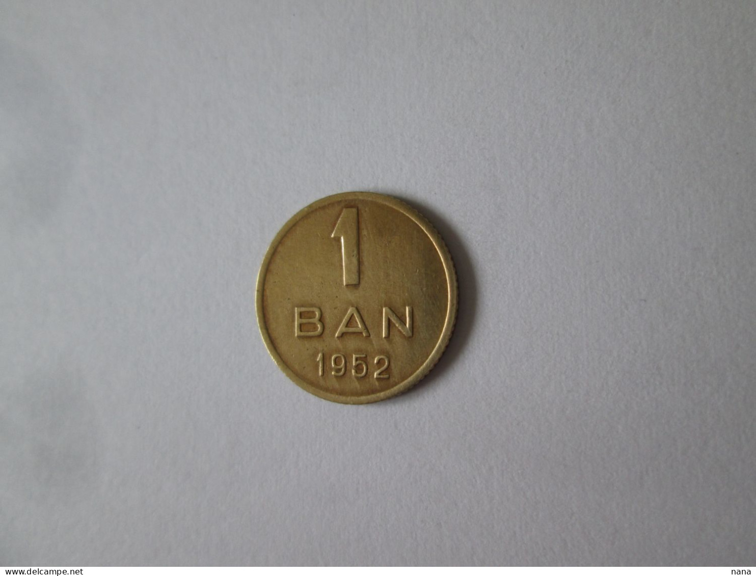 Roumanie 1 Ban 1952 Cuivre Tres Belle Piece/Romania 1 Ban 1952 Cooper Very Nice Coin - Roumanie