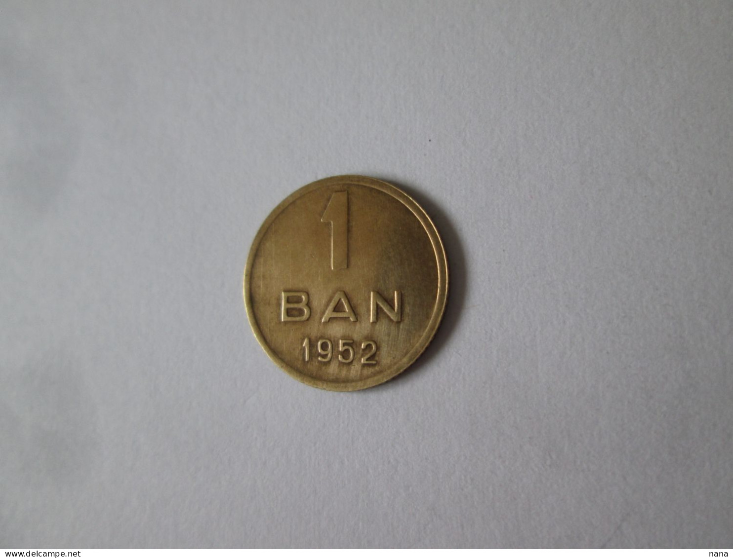 Roumanie 1 Ban 1952 Cuivre Tres Belle Piece/Romania 1 Ban 1952 Cooper Very Nice Coin - Rumania