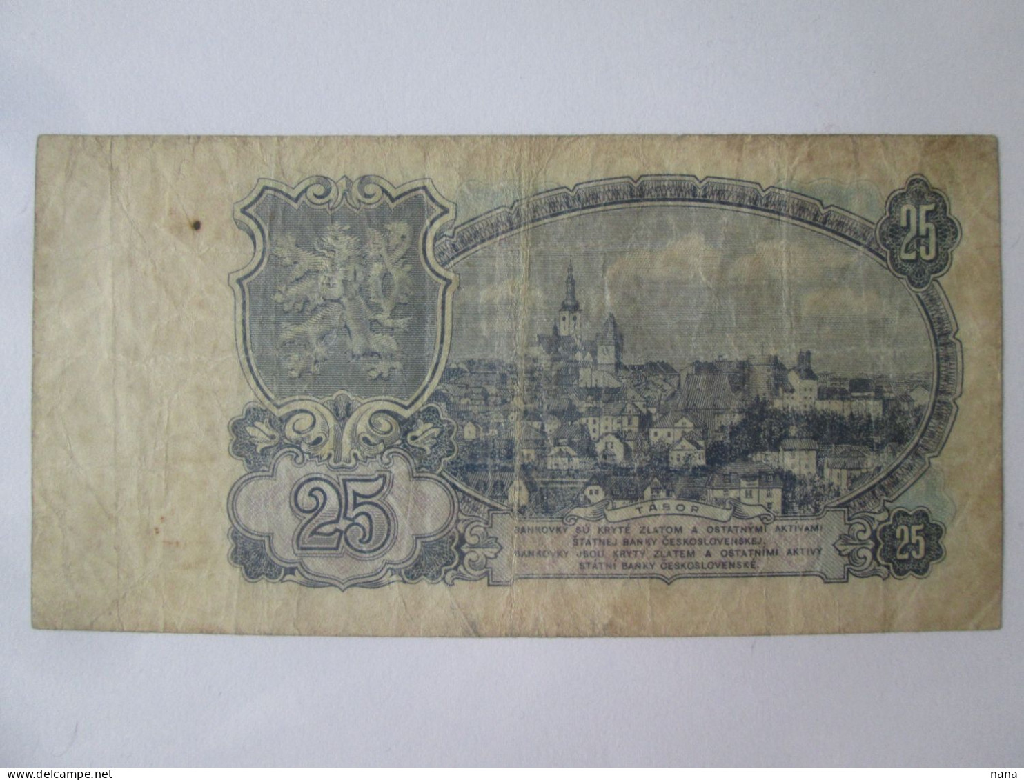 Rare! Czechoslovakia 25 Korun 1953 Banknote Series:633332,see Pictures - Checoslovaquia