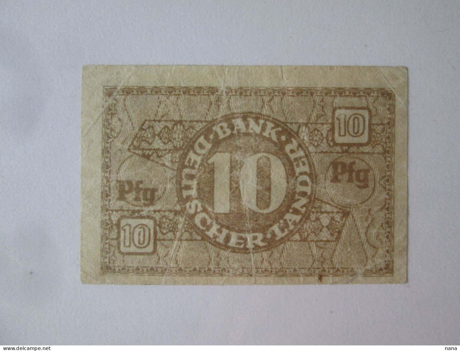 Germany Occupation Zone USA-Great Britain 10 Pfennig BDL 1948 Banknote - Autres & Non Classés