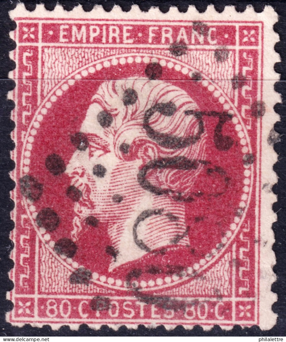 FRANCE -  GC 5080 Du BFE D'ALEXANDRIE Sur Yv.24 80c Rose Empire Dentelé - TB - 1849-1876: Période Classique