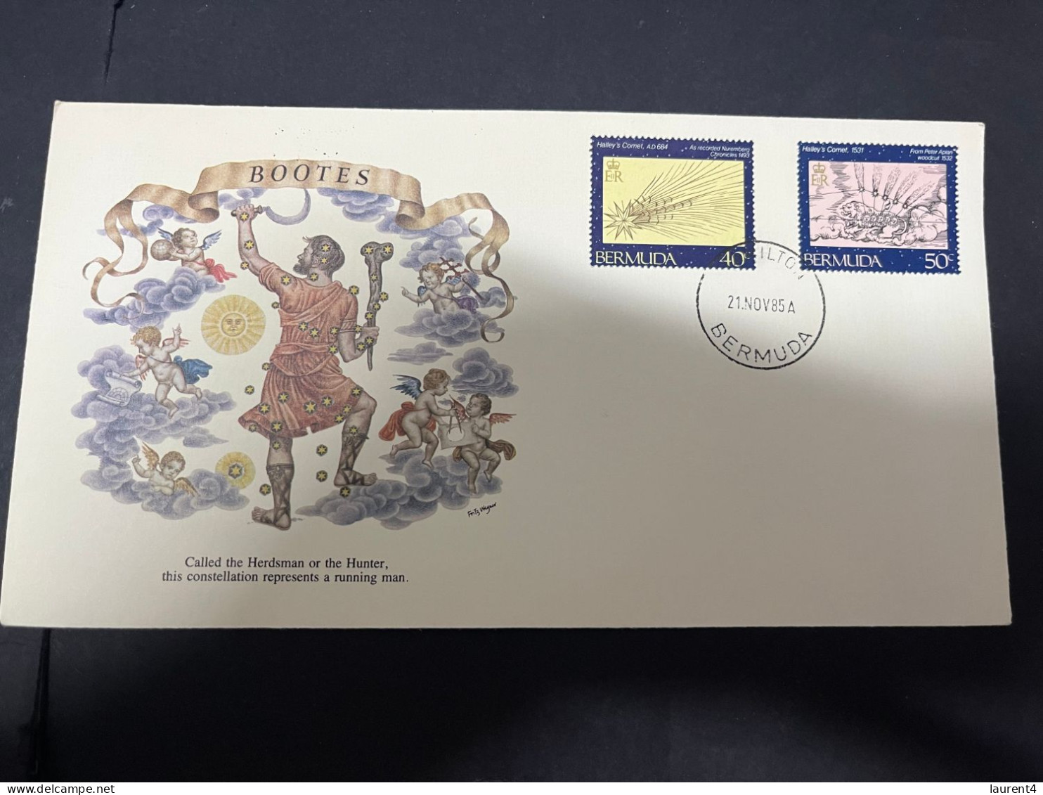 1-4-2024 (4 Y 38A) Belize Stamp For BOOTES (Halley's Comet) Fleetwood FDC - Sonstige & Ohne Zuordnung