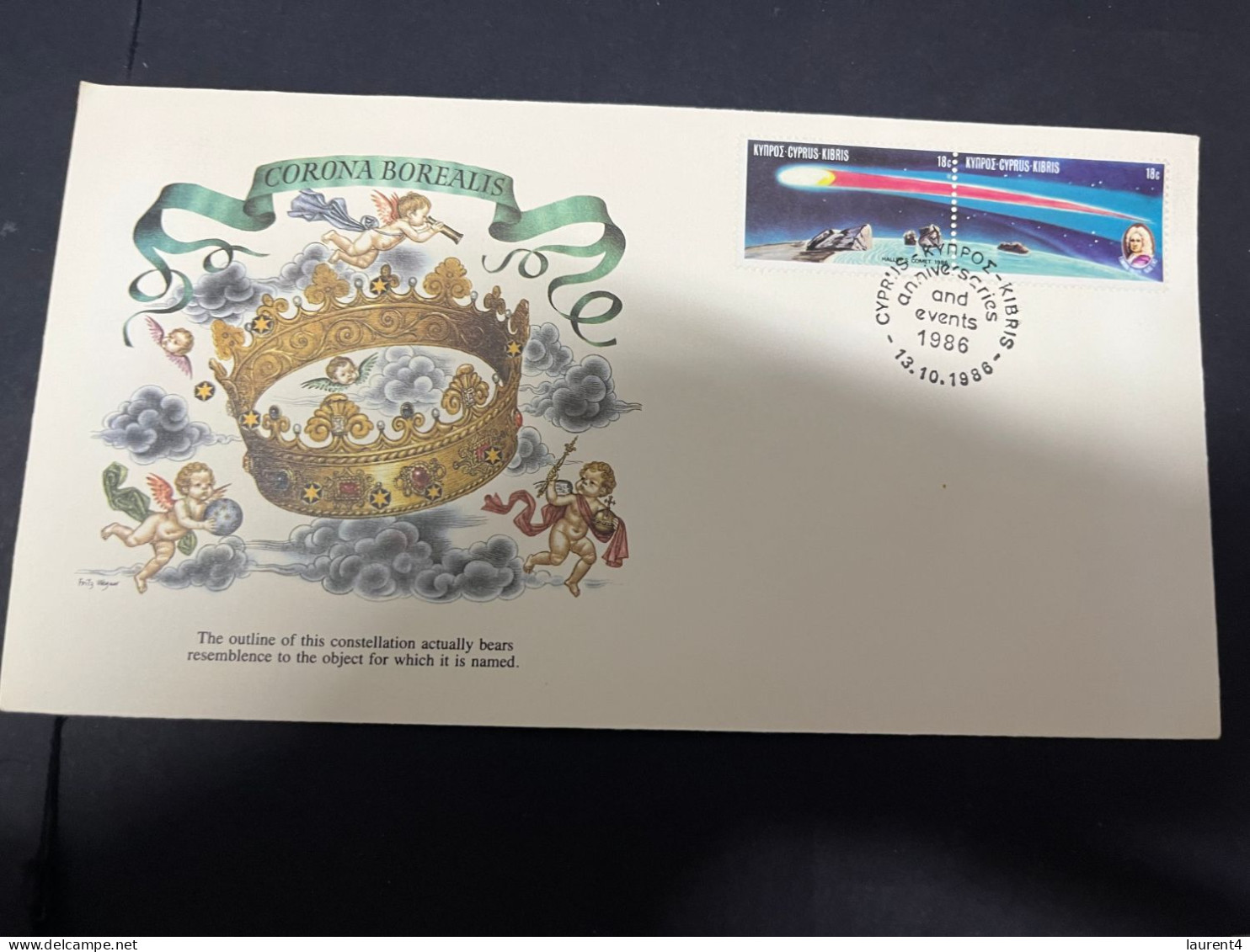 1-4-2024 (4 Y 38A) Brazil & Cyprus Stamp For AQUULEUS & CORONA BOREALIS (Halley's Comet) Fleetwood FDC (2 Covers) - Sonstige & Ohne Zuordnung